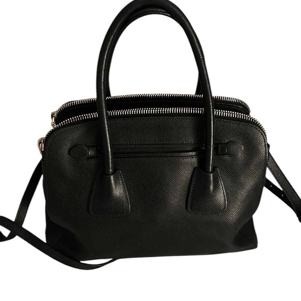 Prada Saffiano Lux Black Double Leather bag - Picture 2 of 12